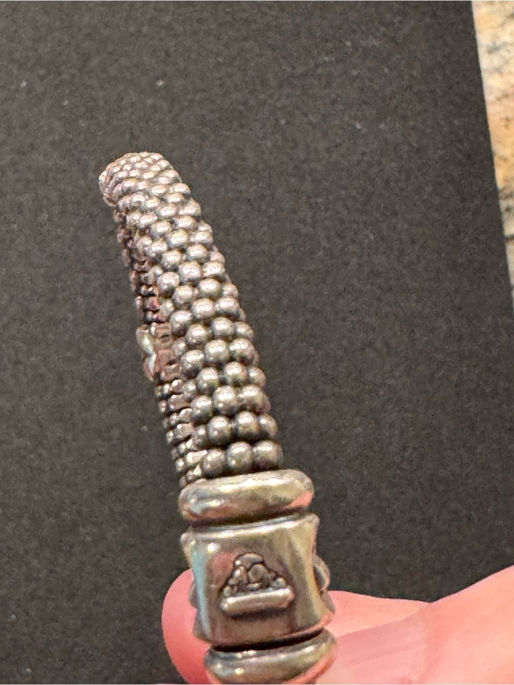 AUTHENTIC LAGOS Caviar Diamond and Sterling Silver Bracelet - Picture 7 of 9